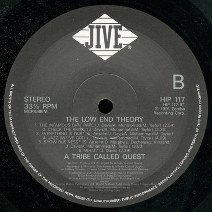 A Tribe Called Quest : The Low End Theory (LP, Album)
