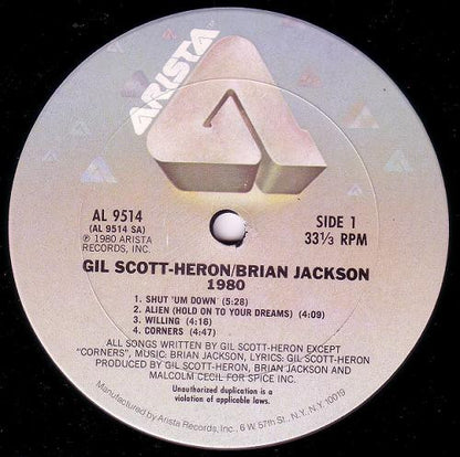 Gil Scott-Heron & Brian Jackson : 1980 (LP, Album, San)