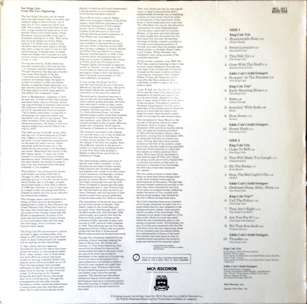 Nat King Cole : From The Very Beginning (LP, Comp)