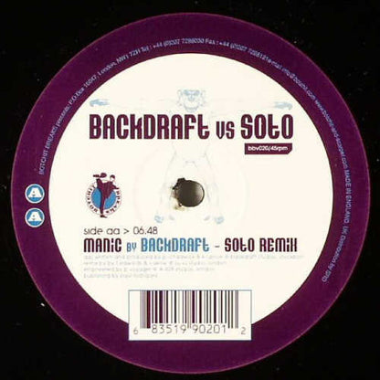Backdraft (5) vs. Soto : Monkey  / Manic (12")