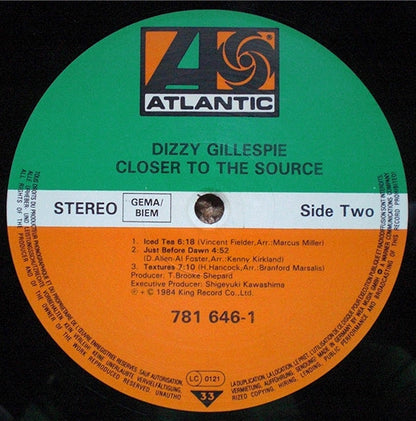 Dizzy Gillespie : Closer To The Source (LP, Album)