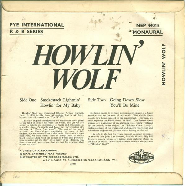 Howlin' Wolf : Howlin' Wolf (7", EP, Mono, 4 P)