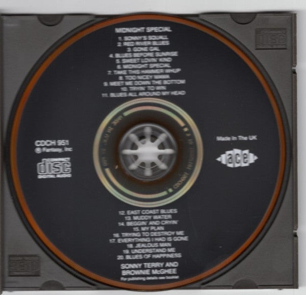 Sonny Terry & Brownie McGhee : Midnight Special (CD, Comp, RE)