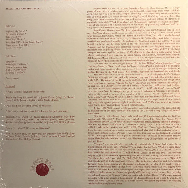 Howlin' Wolf : Heart Like Railroad Steel (Memphis & Chicago Blues 1951-57) (LP, Comp)