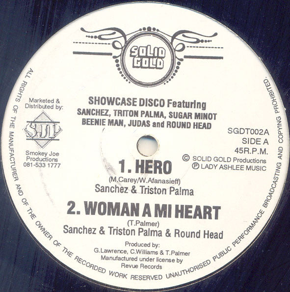 Sanchez / Tristan Palmer / Round Head / Beenie Man / Sugar Minott / Judas (4) : Showcase Disco (12", Single)