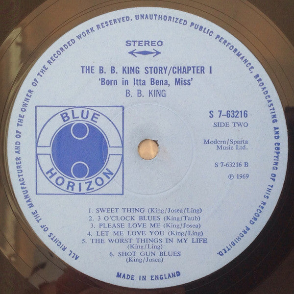 B.B. King : The B.B. King Story Chapter One Born In Itta Bena, Mississippi (LP, Comp)