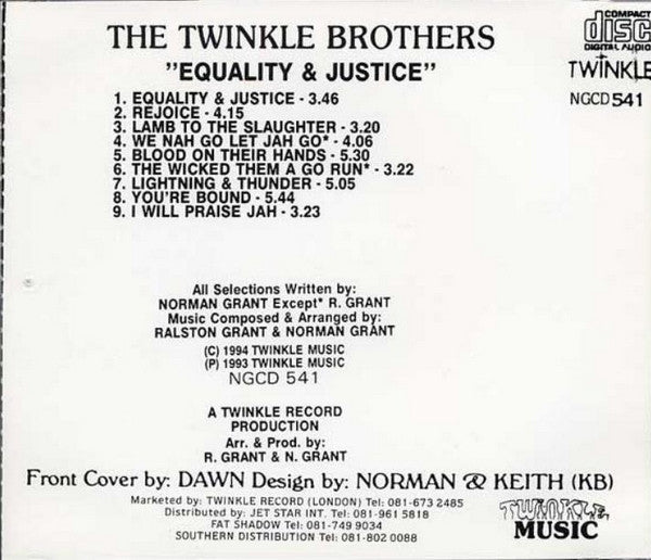 Twinkle Brothers : Equality & Justice (CD, Album)