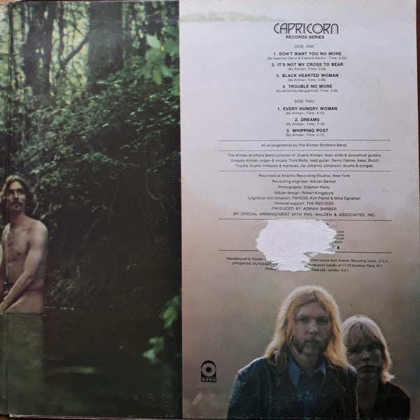 The Allman Brothers Band : The Allman Brothers Band (LP, Album)