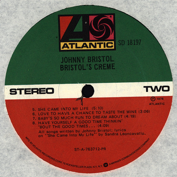 Johnny Bristol : Bristol's Creme (LP, Album)