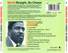 Monk* : Straight, No Chaser (CD, Album, RE, RM)
