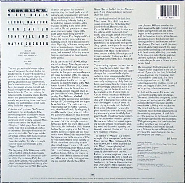 Miles Davis : Cookin' At The Plugged Nickel (LP, Album, RM, Car)