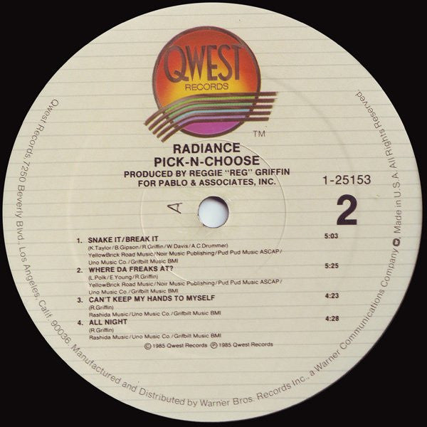 Radiance (4) : Pick-N-Choose (LP, Album)