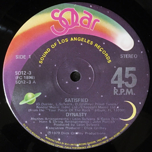 Dynasty : Satisfied (12")
