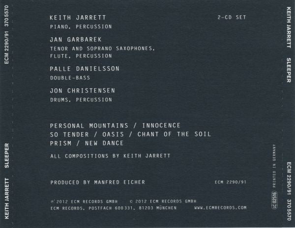 Keith Jarrett, Jan Garbarek, Palle Danielsson, Jon Christensen : Sleeper (Tokyo, April 16, 1979) (2xCD, Album)