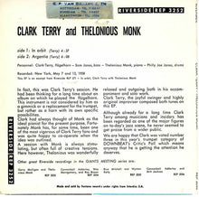 Clark Terry And Thelonious Monk : Giants Meeting (7", EP, Mono)