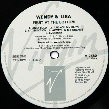 Wendy & Lisa : Fruit At The Bottom (LP, Album)