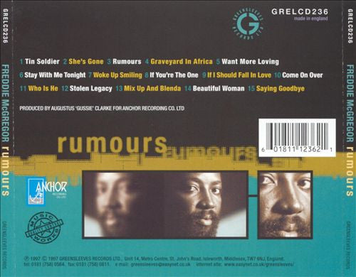 Freddie McGregor : Rumours (CD, Album)