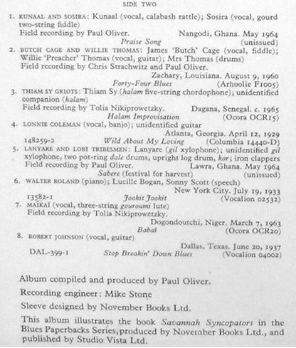 Various : Savannah Syncopators (African Retentions In The Blues) (LP, Album, Comp, Mono)