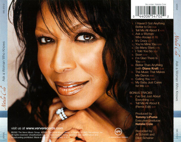 Natalie Cole : Ask A Woman Who Knows (CD, Album, S/Edition)