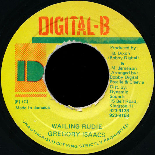 Gregory Isaacs : Wailing Rudie (7")