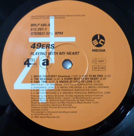 49ers : Playing With My Heart (LP, Album)