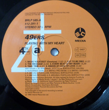 49ers : Playing With My Heart (LP, Album)