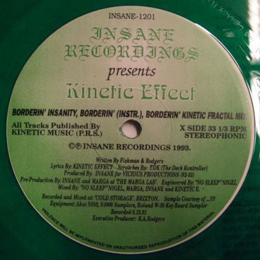 Kinetic Effect : Borderin' Insanity (12", Gre)