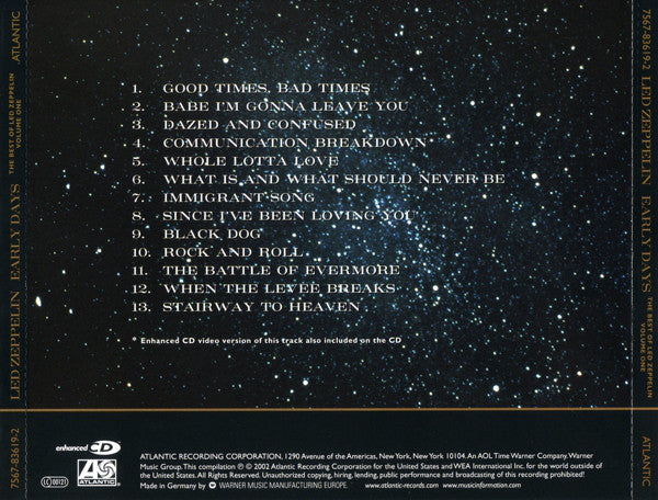 Led Zeppelin : The Very Best Of Led Zeppelin - Early Days & Latter Days (2xCD, Comp, Enh, RM)