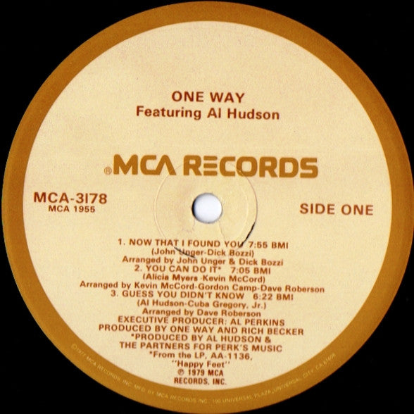 One Way Featuring Al Hudson : One Way Featuring Al Hudson (LP, Album, Glo)