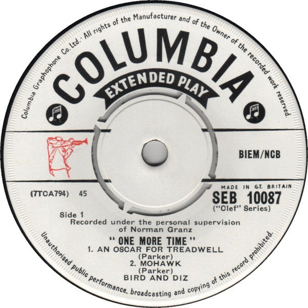 Charlie Parker & Dizzy Gillespie : One More Time (7", EP)