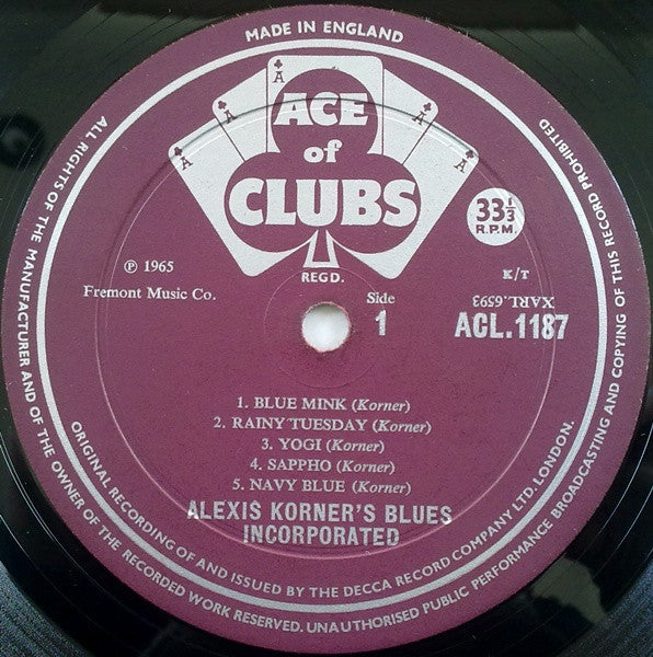 Blues Incorporated : Alexis Korner's Blues Incorporated (LP, Album, Mono)