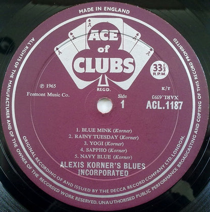 Blues Incorporated : Alexis Korner's Blues Incorporated (LP, Album, Mono)