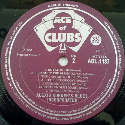 Blues Incorporated : Alexis Korner's Blues Incorporated (LP, Album, Mono)