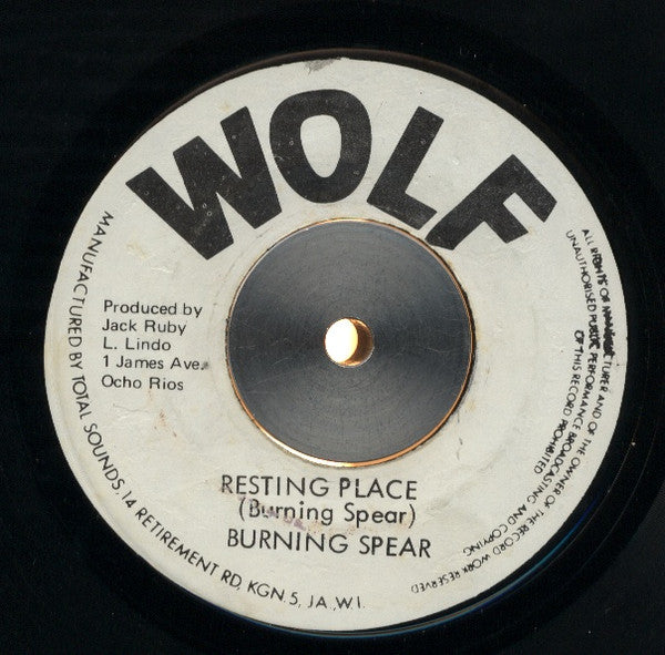 Burning Spear : Resting Place / Shady Tree (7")