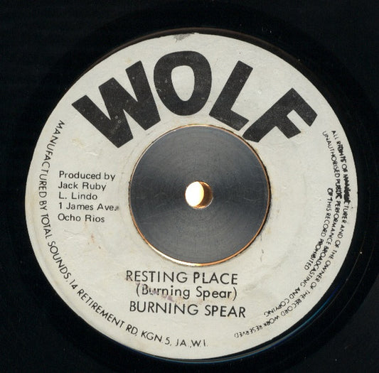 Burning Spear : Resting Place / Shady Tree (7")