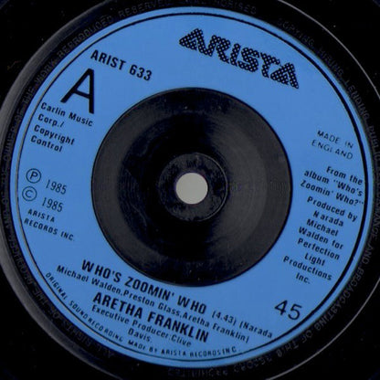Aretha* : Who's Zoomin' Who (7", Single)