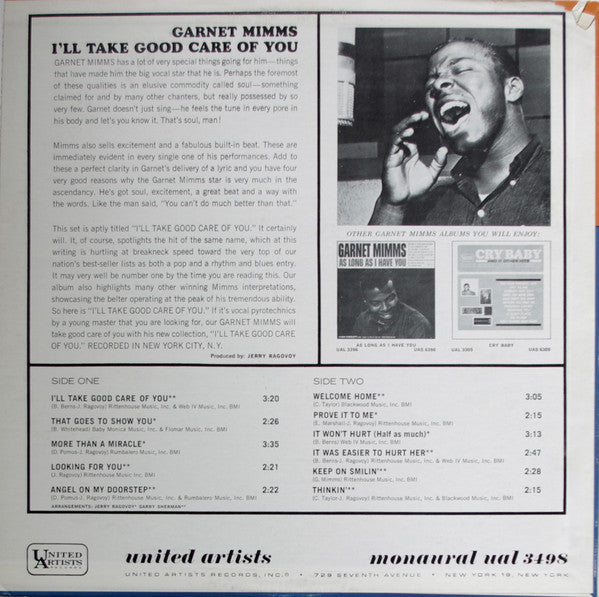 Garnet Mimms : I'll Take Good Care Of You (LP, Album, Mono, Pit)