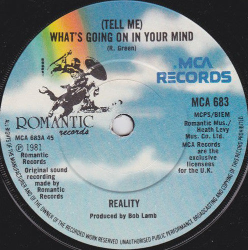 Reality (11) : (Tell Me) What's Going On In Your Mind (7", Single)