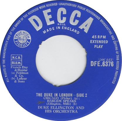 Duke Ellington And His Orchestra : The Duke In London (7", EP)