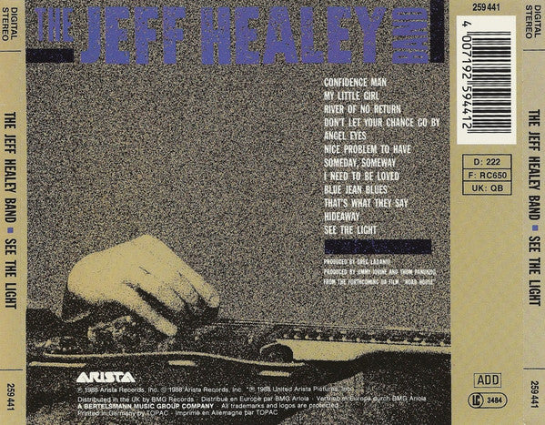 The Jeff Healey Band : See The Light (CD, Album)