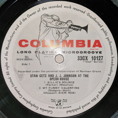 Stan Getz And J.J. Johnson : At The Opera House (LP, Album)