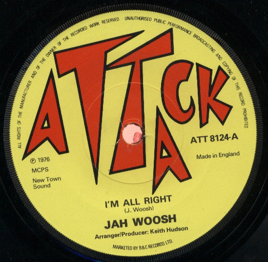 Jah Woosh : I'm All Right (7")