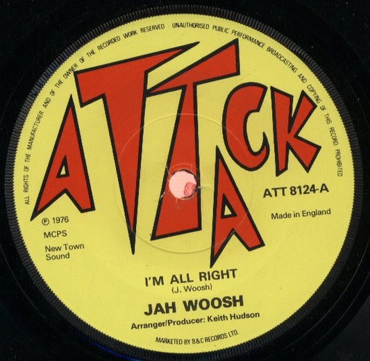 Jah Woosh : I'm All Right (7")