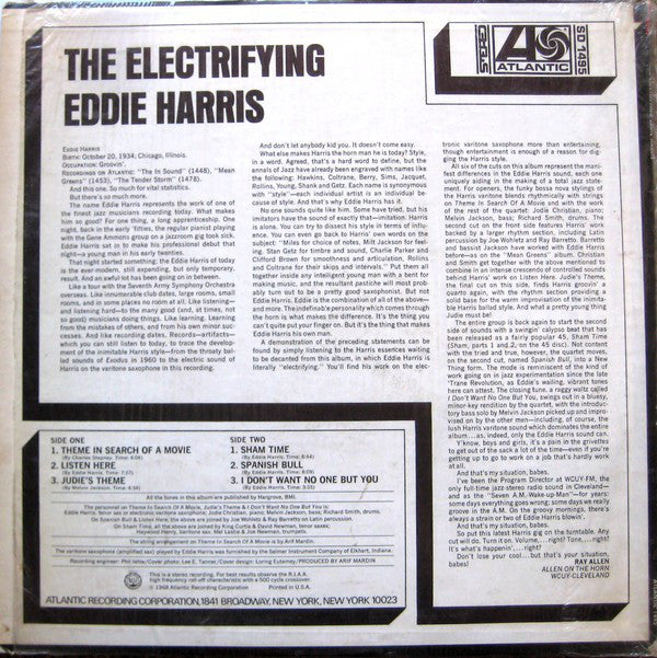 Eddie Harris : The Electrifying Eddie Harris (LP, Album, RP, MO )