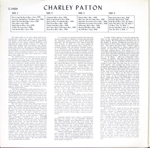 Charley Patton : Founder Of The Delta Blues 1929-1934 (2xLP, Comp, RE, RP, Gat)