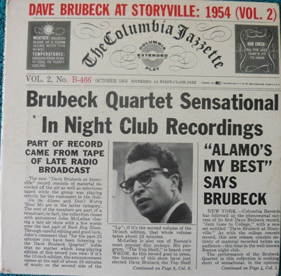The Dave Brubeck Quartet : Dave Brubeck At Storyville: 1954 (Vol. 2) (2x7", EP)