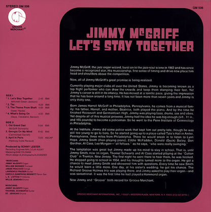 Jimmy McGriff : Let's Stay Together (LP, Album, RE)