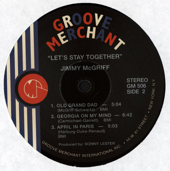 Jimmy McGriff : Let's Stay Together (LP, Album, RE)