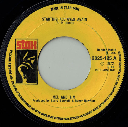 Mel & Tim : Starting All Over Again (7", Pap)