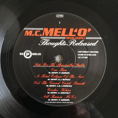 M.C. Mell'O'* : Thoughts Released (Revelation I) (LP, Album)